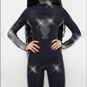Rave Outfit Sequin holographic bodysuit